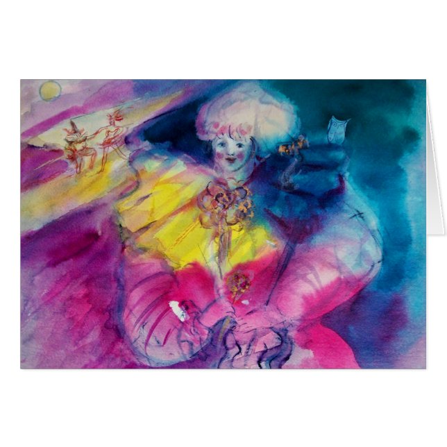 CLOWN MIT EULE UND VIOLINE (Vorderseite (Horizontal))