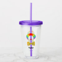 Clown mit Rainbow Wig Illustration Personalisiert