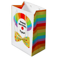 Clown mit Rainbow Wig Personalisierter Geburtstag