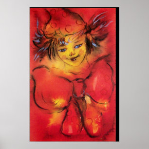 CLOWN MIT ROTEM BAND POSTER