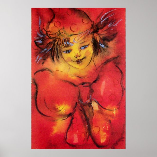 CLOWN MIT ROTEM BAND POSTER (Vorne)