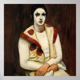 „Clown mit schwarzer Perücke“ von Walt Kuhn Poster