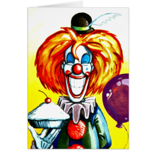 Clown mit Torten-Malerei