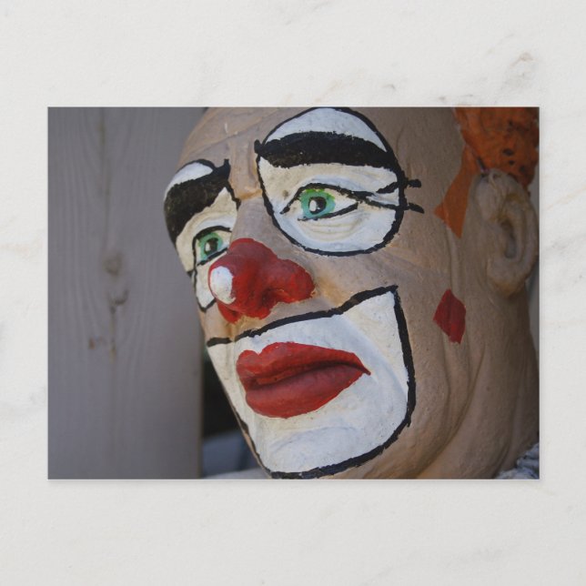 Clown mit traurigem Aussehen Postkarte (Vorderseite)