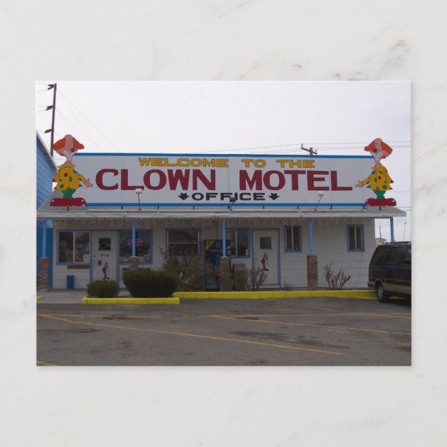 Clown Motel Postkarte (Vorderseite)
