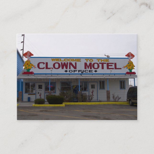 Clown-Motel Visitenkarte (Vorderseite)