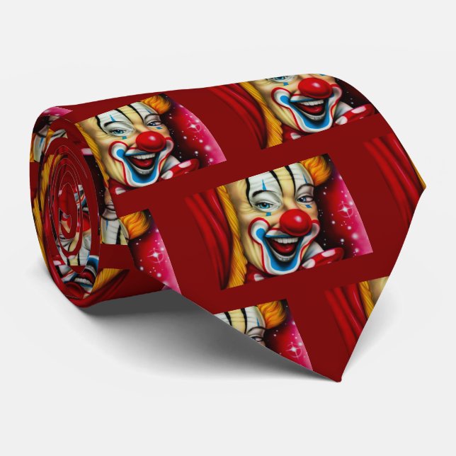 Clown Neck Tie Krawatte (Gerollt)