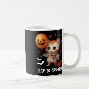 Clown Niedlich Cat To Spooky Halloween Pumpkin-Bal Kaffeetasse