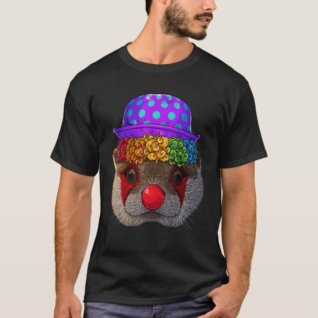 Clown Otter Circus Karneval Kostümpartys T-Shirt (Vorderseite)