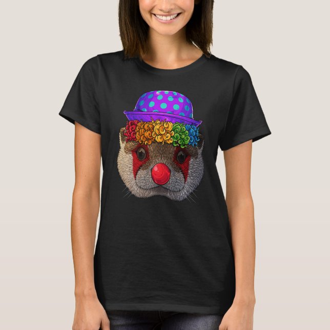 Clown Otter Circus Karneval Kostümpartys T-Shirt (Vorderseite)