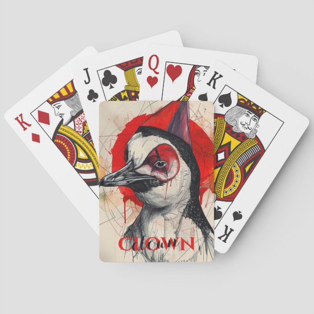 Clown Penguin Spielkarten (Rückseite)