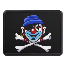 Clown Pirate Skull und Crossbones
