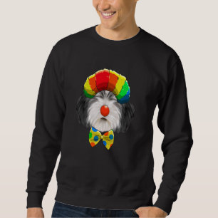 Clown Polnischer Lowland Sheepdog Circus Dog Sweatshirt