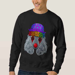Clown Poodle Circus Karneval Kostüm Dog Thema Par Sweatshirt