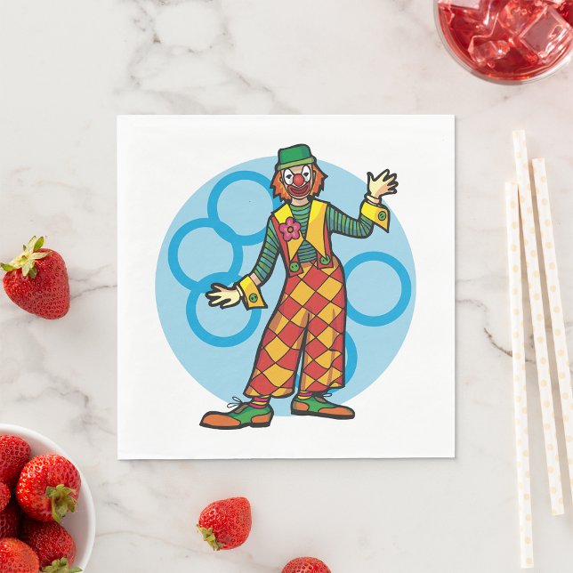 Clown Posing Napkins Serviette (Von Creator hochgeladen)