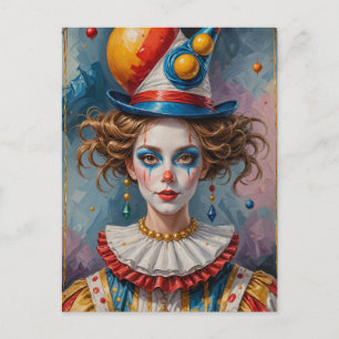 Clown Postkarte