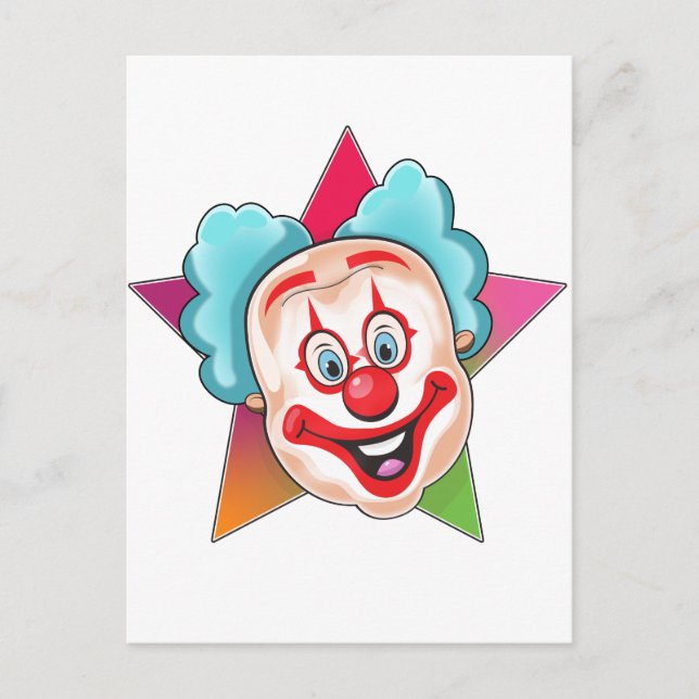 Clown Postkarte (Vorderseite)
