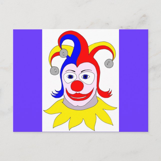 Clown Postkarte (Vorderseite)