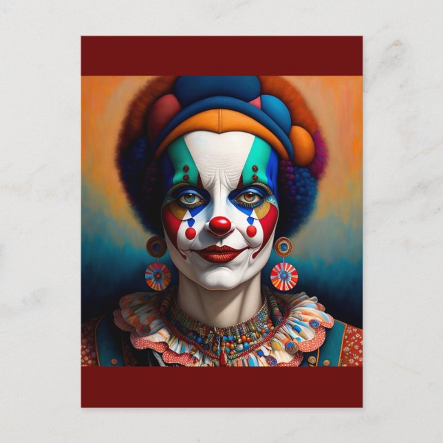 Clown Postkarte (Vorderseite)