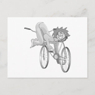 Clown Rad rückwärts Postkarte