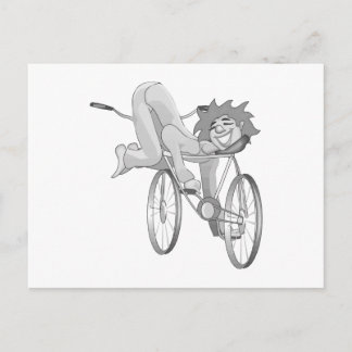 Clown Rad rückwärts Postkarte