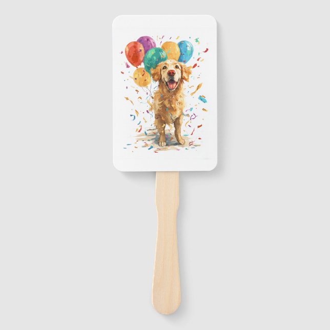 Clown Retriever � Zirkushund mit Ballons Fächer (Vorderseite)