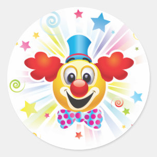 Clown Runder Aufkleber