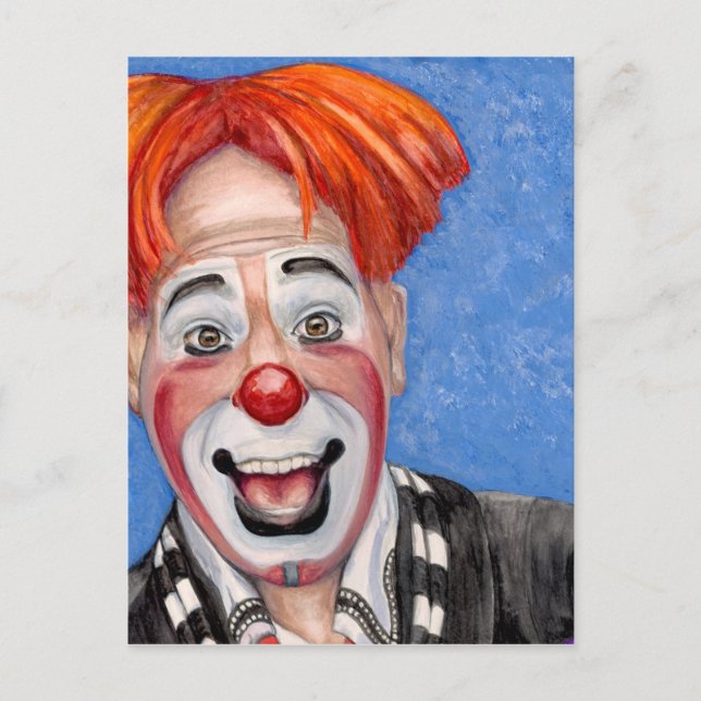 Clown Ryan Combs Postkarte (Vorderseite)