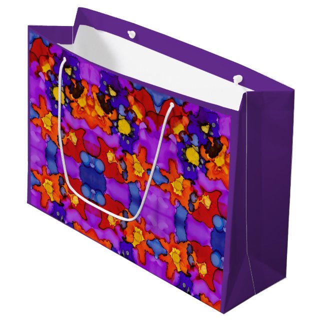 Clown Show Große Geschenktüte (Vorderseite Schrägansicht)