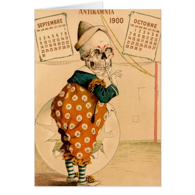 Clown-Skeleton Vintage Illustration (Vorne)