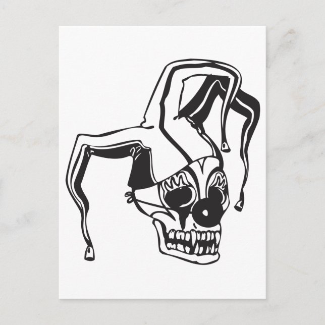 Clown Skull Postkarte (Vorderseite)