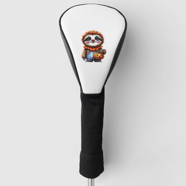 Clown Sloth Halloween Oversifizierter T - Shirt Golf Headcover (Vorderseite)
