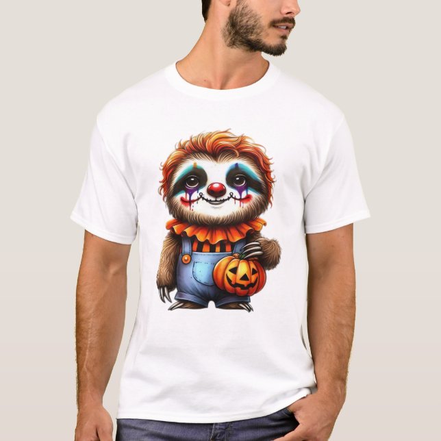 Clown Sloth Halloween Oversized T-Shirt (Vorderseite)
