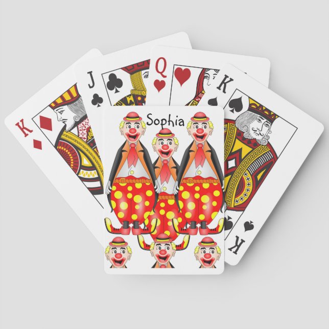 Clown Spielkarten-Deck Spielkarten (Rückseite)