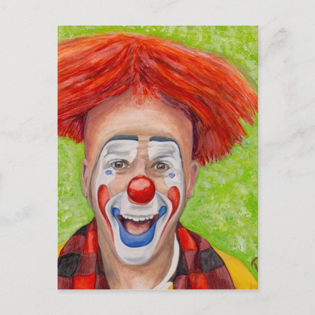 Clown Steven Daniel Copeland Postkarte (Vorderseite)