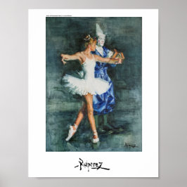 Clown, Tänzerin und by Ruiperez, Poster