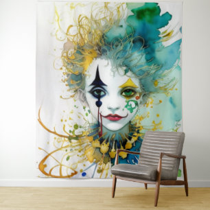 Clown Tapestry Wandteppich