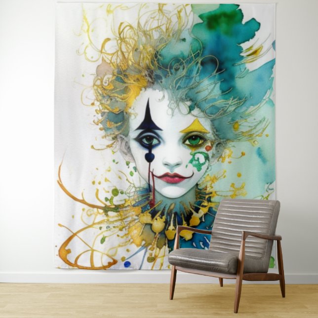 Clown Tapestry Wandteppich (Beispiel)