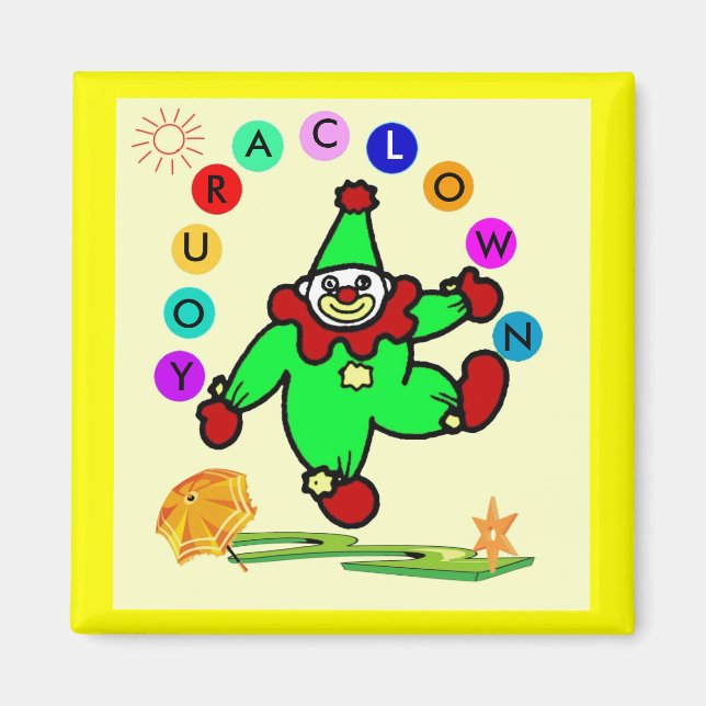 Clown Text Magnet (Vorne)