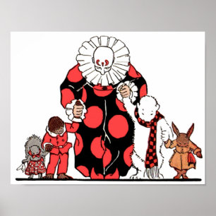 Clown und Freunde verbeugen sich Poster