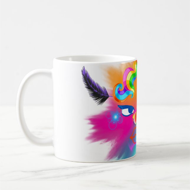 Clown und schöne Farben Kaffeetasse (Links)