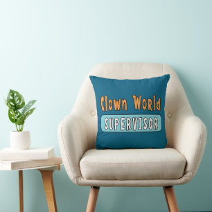 Clown-Welt-Aufseher Kissen