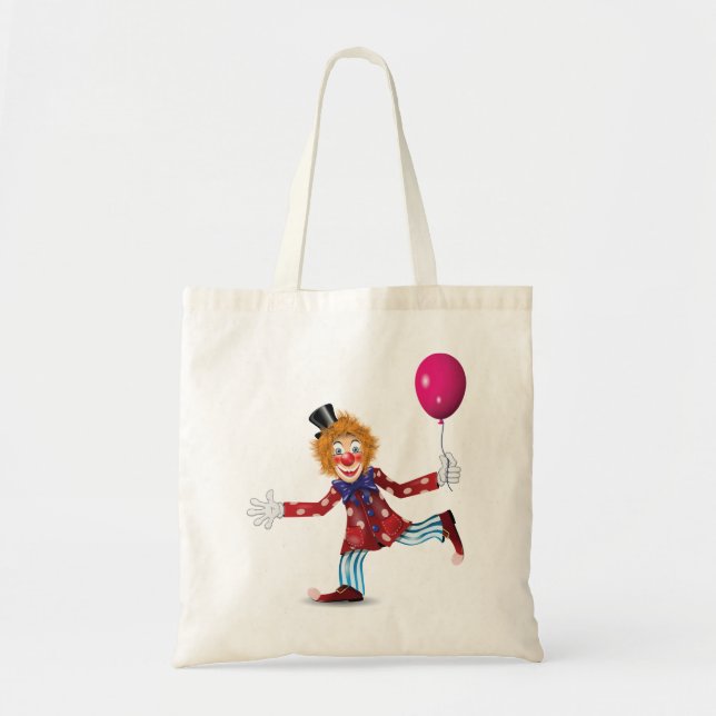 Clown With A Balloon Tote Bag Tragetasche (Vorne)