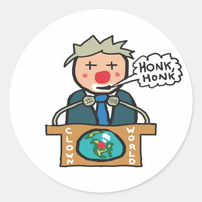 Clown World Honk Honk Runder Aufkleber (Vorderseite)
