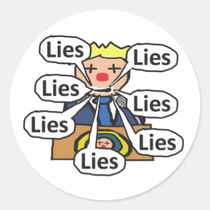 Clown World Lies Runder Aufkleber