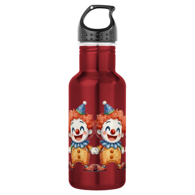 Clown-Zirkus-Humor Edelstahlflasche (Vorderseite)
