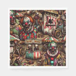 Clown Zombie Halloween Serviette