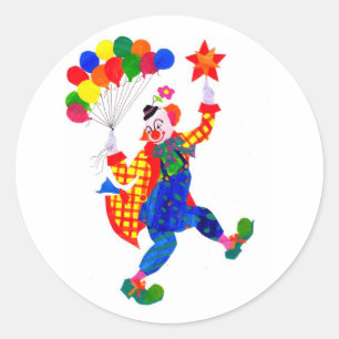 Clownaufkleber Runder Aufkleber