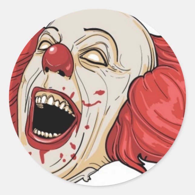 Clowndesign Runder Aufkleber (Vorderseite)