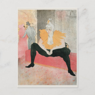 Clowness Henri de Toulouse-Lautrec Postkarte